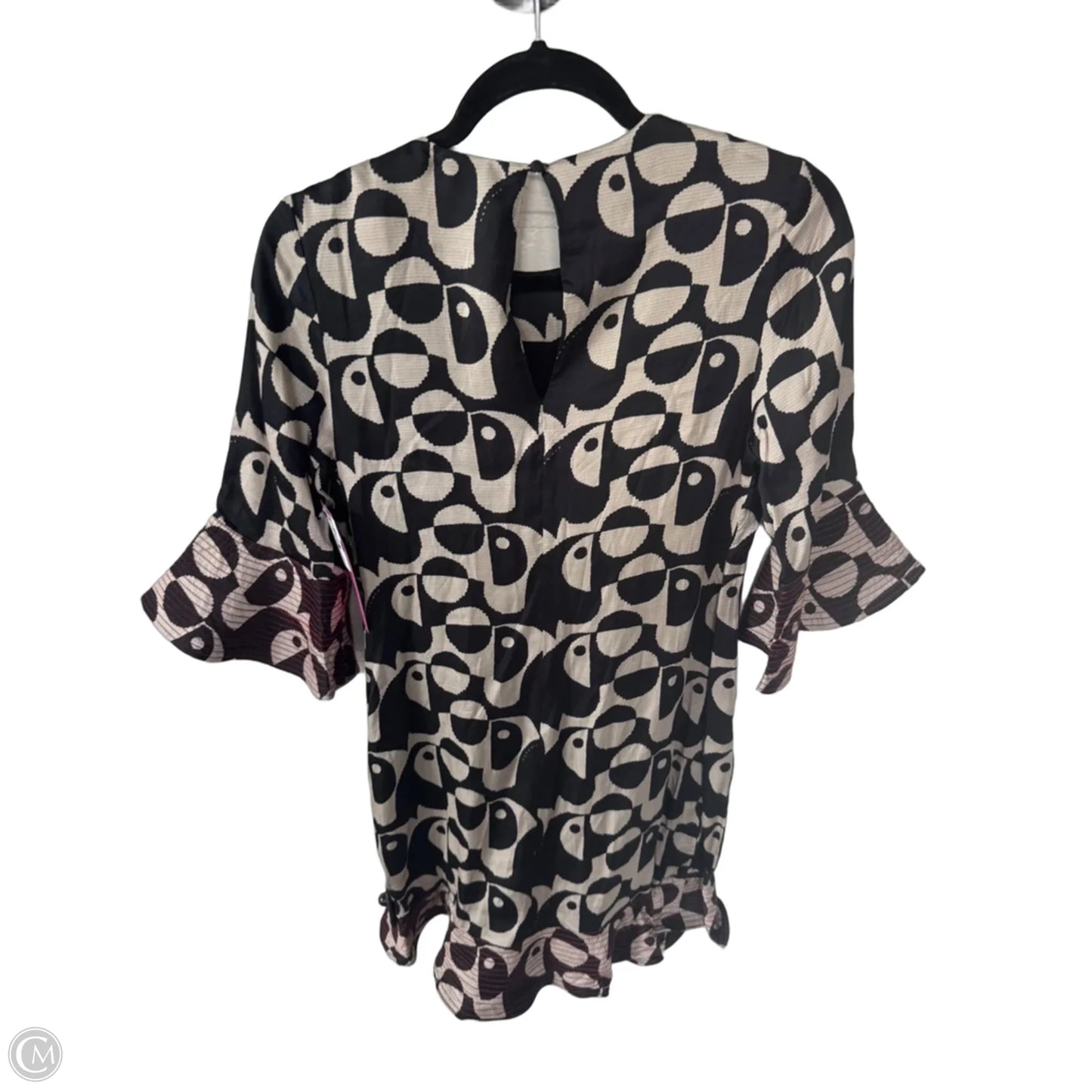 Dress Casual Short By Farm Rio In Black & Tan, Size: Xs