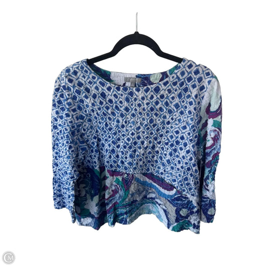 Top 3/4 Sleeve By Habitat In Blue & Purple, Size: S
