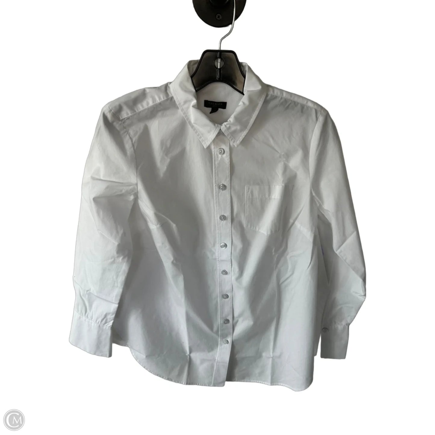 Top Long Sleeve By Talbots In White, Size: Xsp
