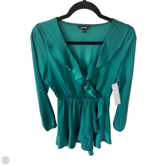 Dress Party Short By Express In Green, Size: Xs