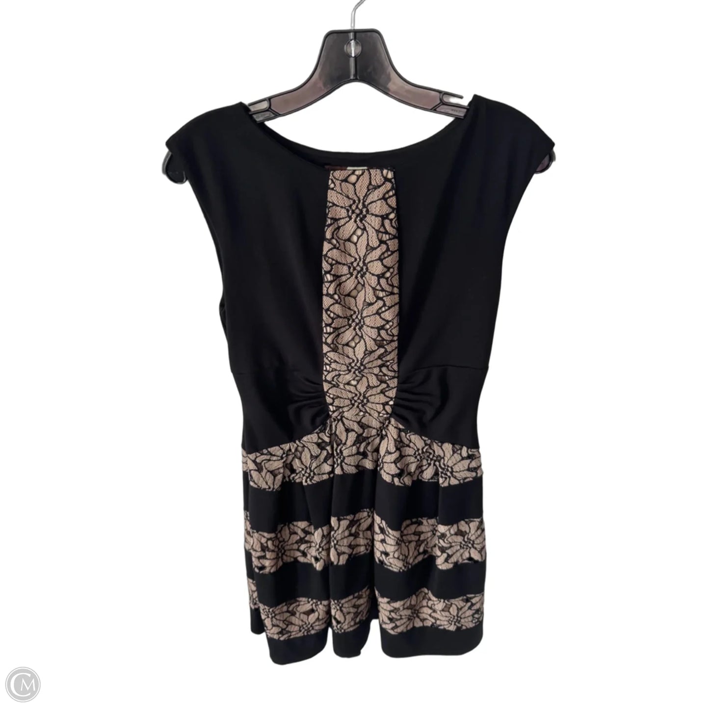 Dress Party Short By Eva Franco In Black & Tan, Size: S