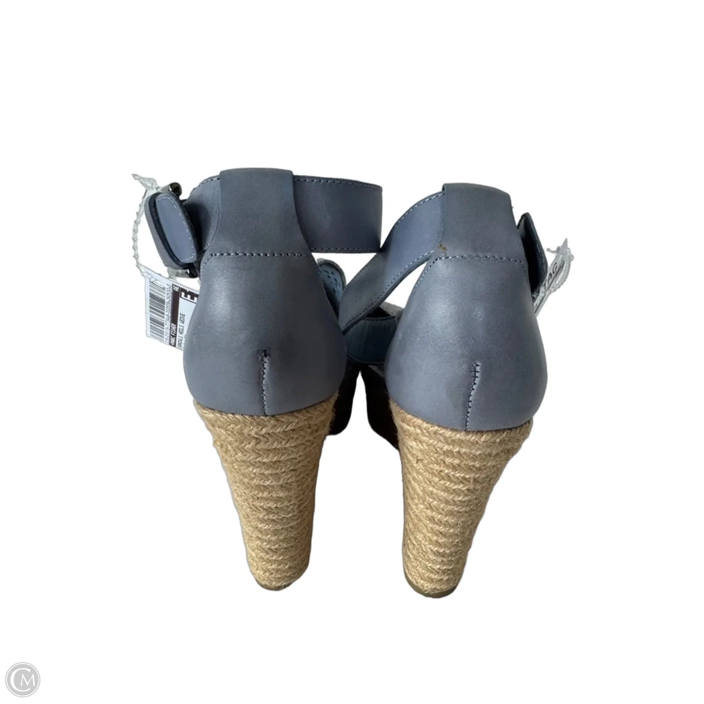 Sandals Heels Wedge By Marc Fisher In Blue & Tan, Size: 9