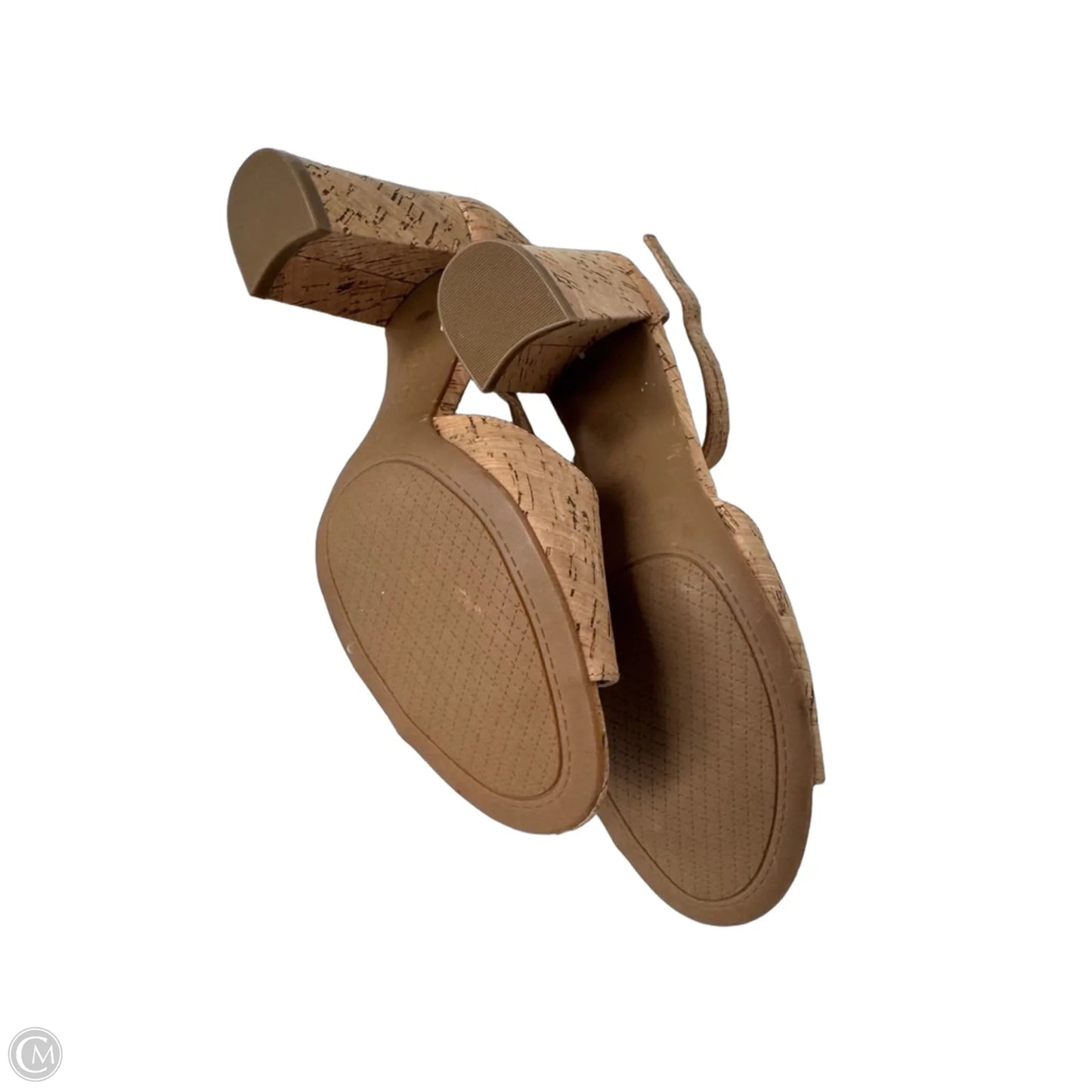 Sandals Heels Block By Jessica Simpson In Tan, Size: 9