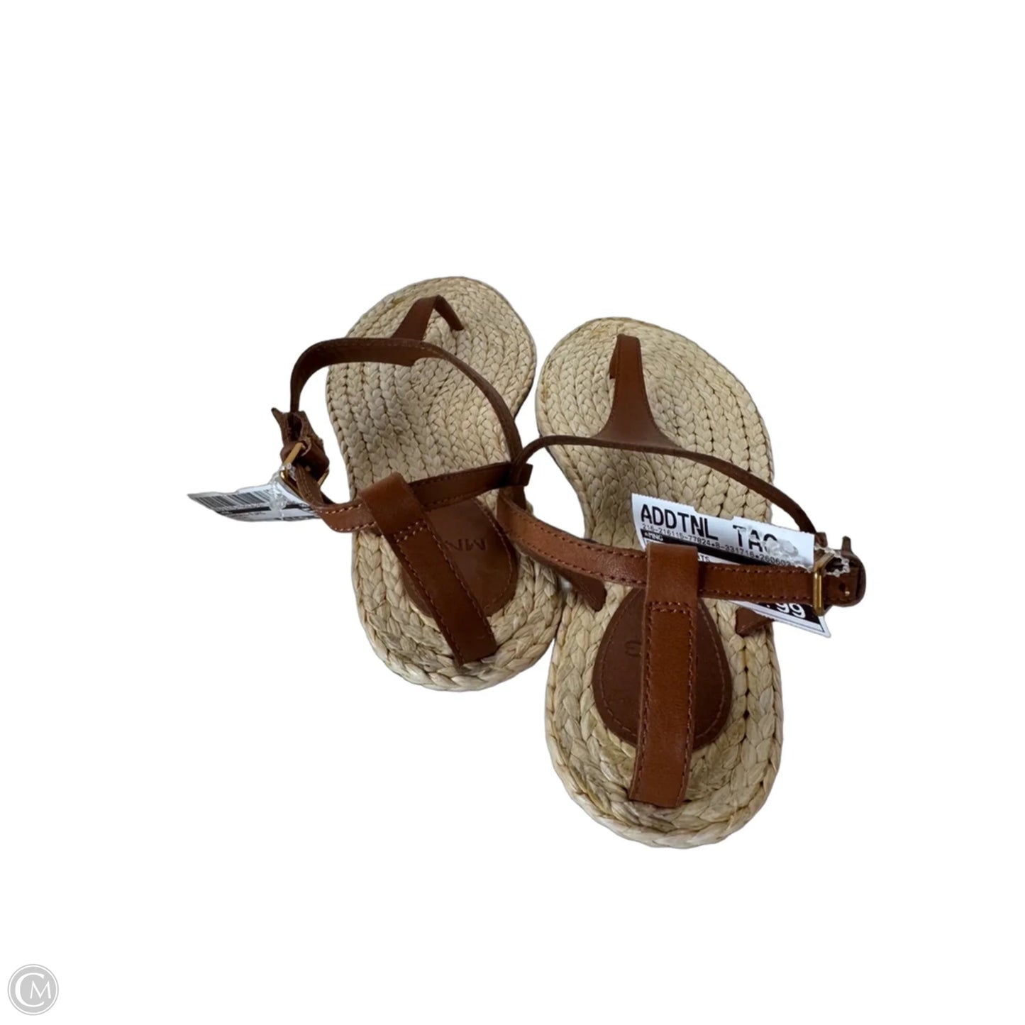 Sandals Flats By Mng In Brown, Size: 6.5