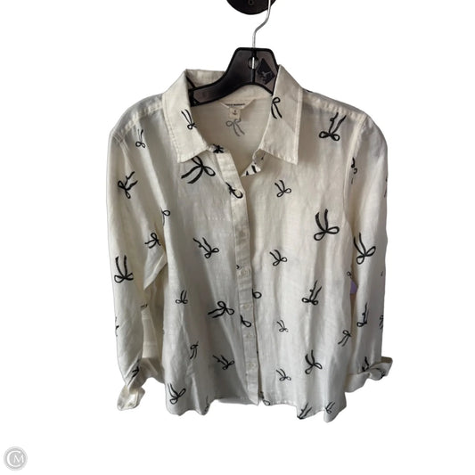Top Long Sleeve By Lucky Brand In Black & Cream, Size: S