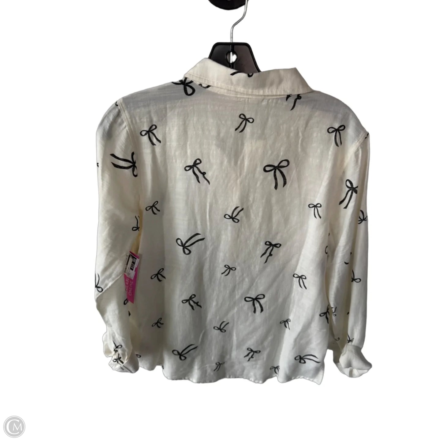 Top Long Sleeve By Lucky Brand In Black & Cream, Size: S