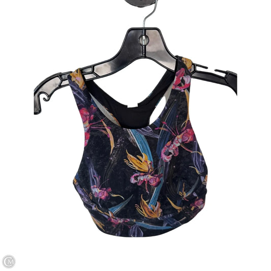 Athletic Bra By Lululemon In Black & Purple, Size: S