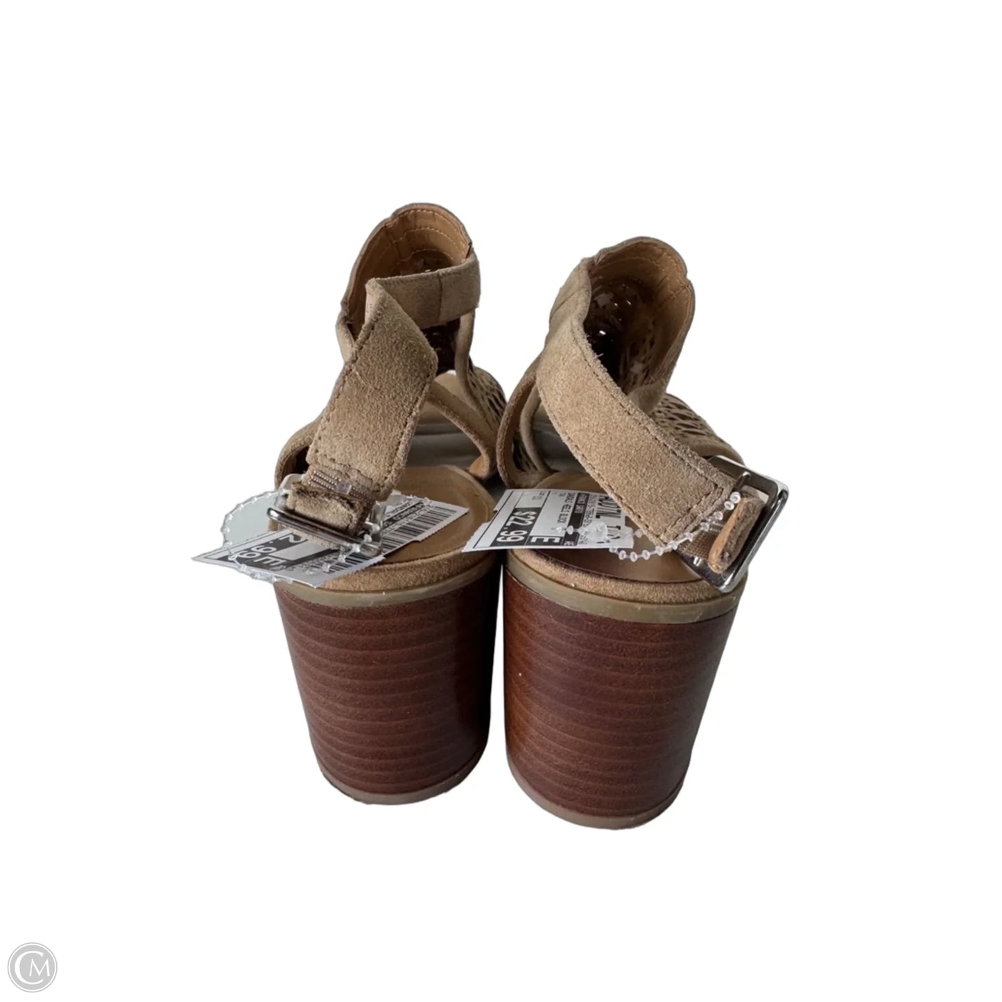 Sandals Heels Block By Franco Sarto In Tan, Size: 11
