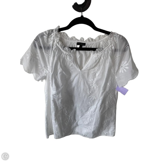 Top Short Sleeve By Talbots In White, Size: S