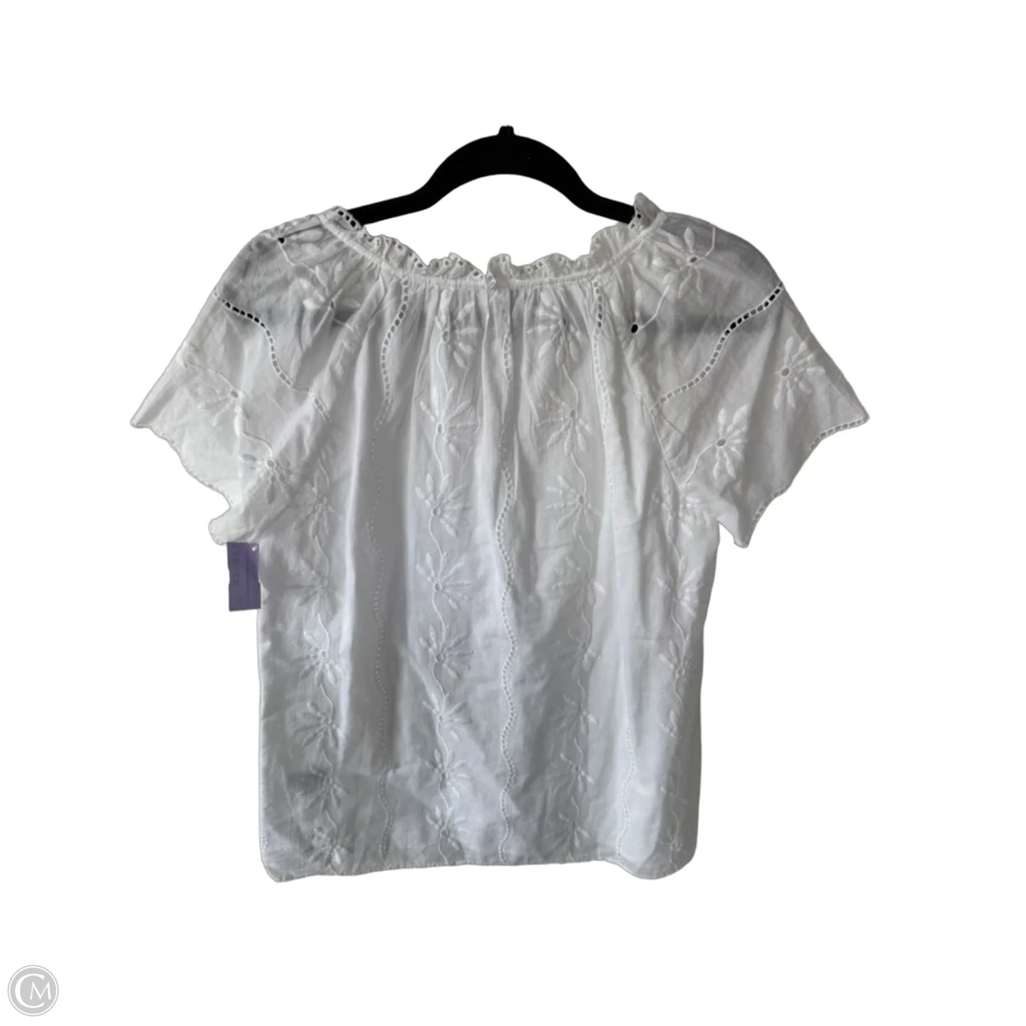Top Short Sleeve By Talbots In White, Size: S