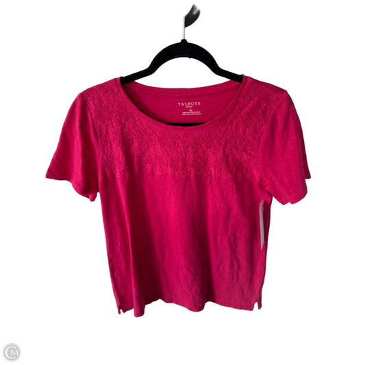Top Short Sleeve By Talbots In Pink, Size: Mp