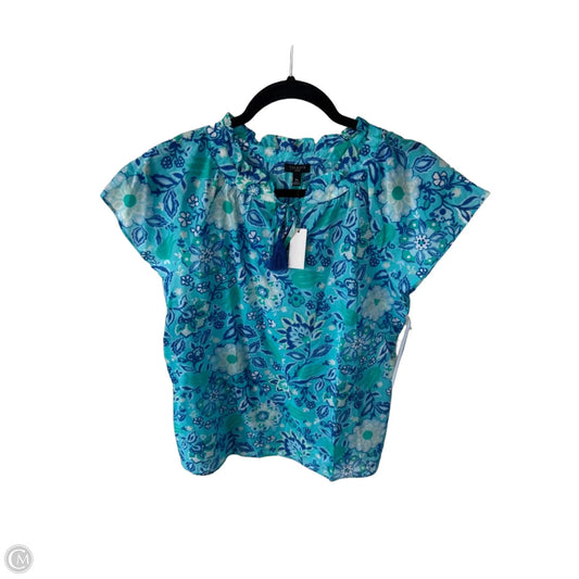 Top Short Sleeve By Talbots In Blue & Green, Size: Mp