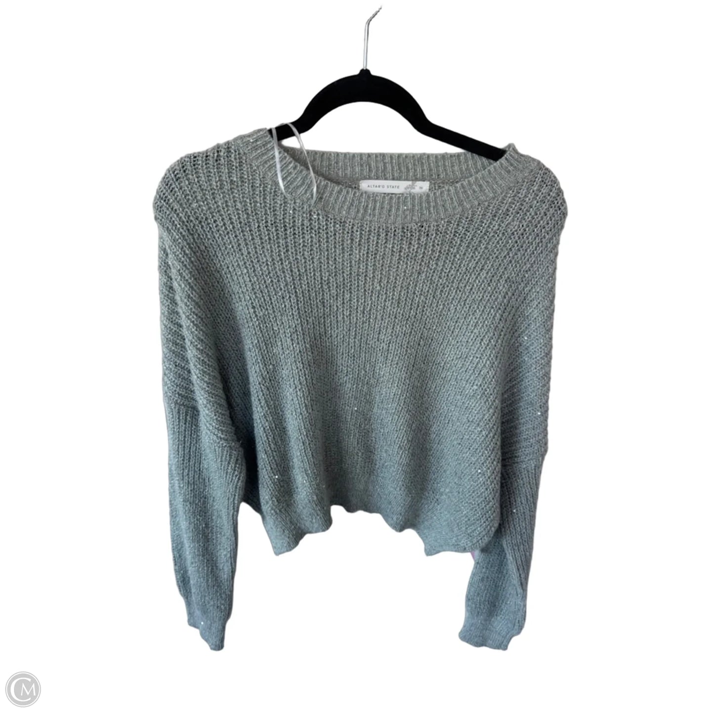 Sweater By Altard State In Green & Silver, Size: M