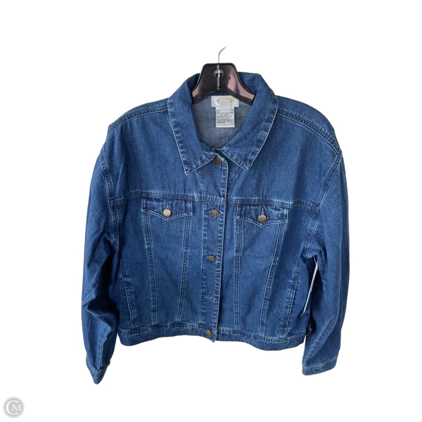 Jacket Denim By Talbots In Blue Denim, Size: M