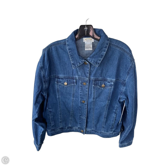 Jacket Denim By Talbots In Blue Denim, Size: M