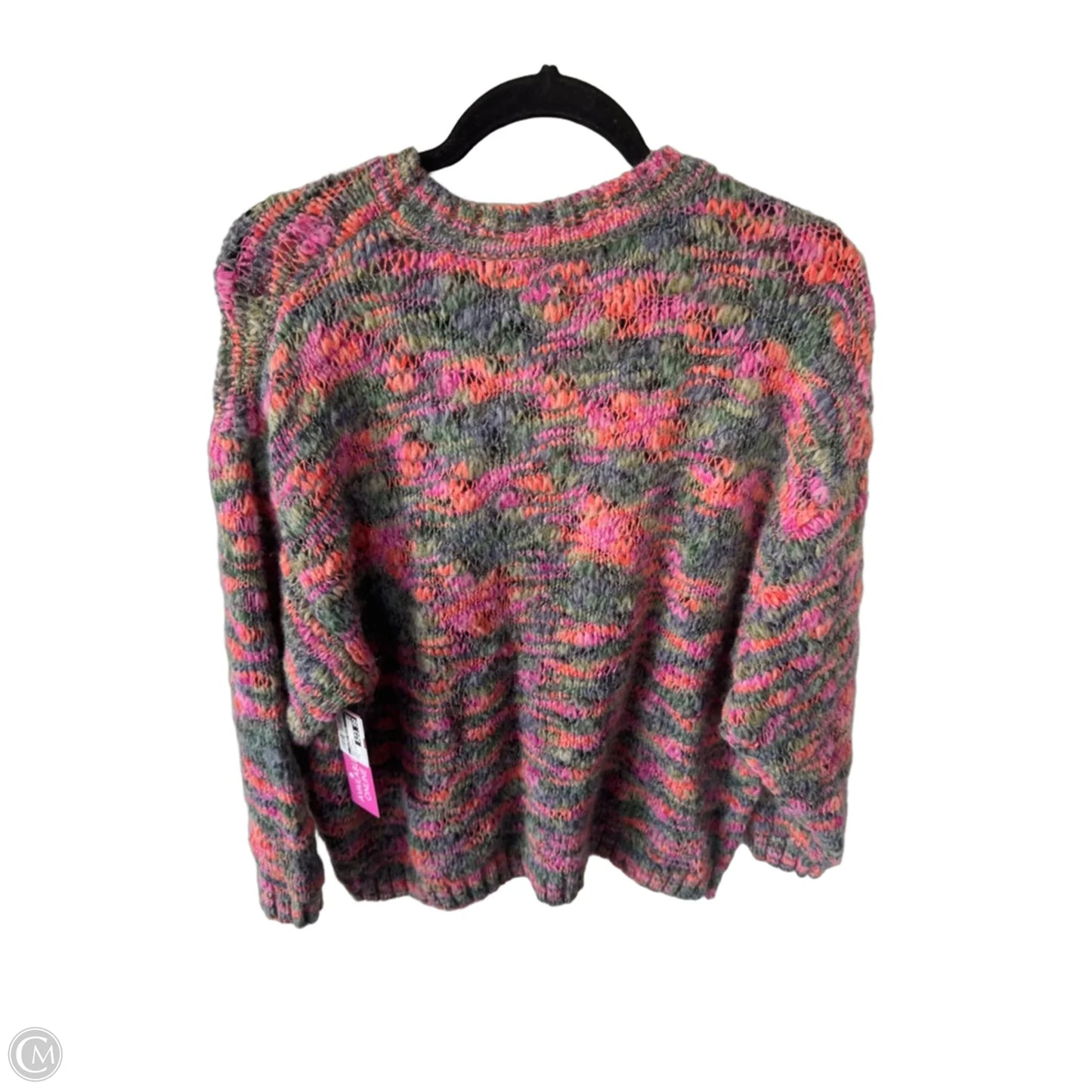 Sweater By Clothes Mentor In Green & Orange, Size: L