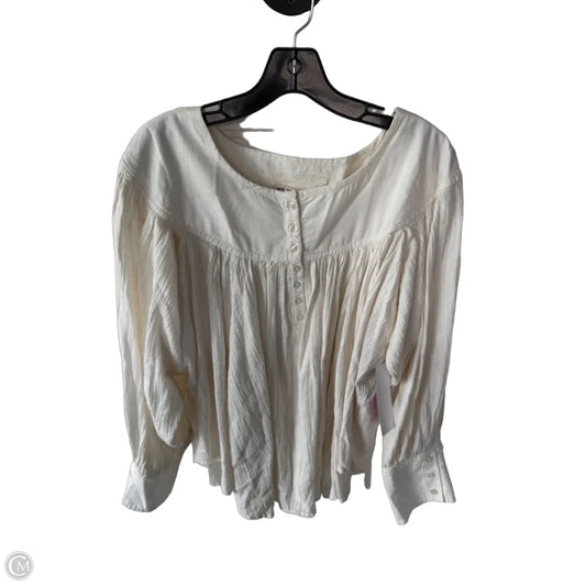 Top Long Sleeve By We The Free In Cream, Size: L