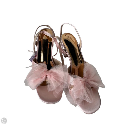 Sandals Heels Stiletto By Cme In Pink, Size: 8