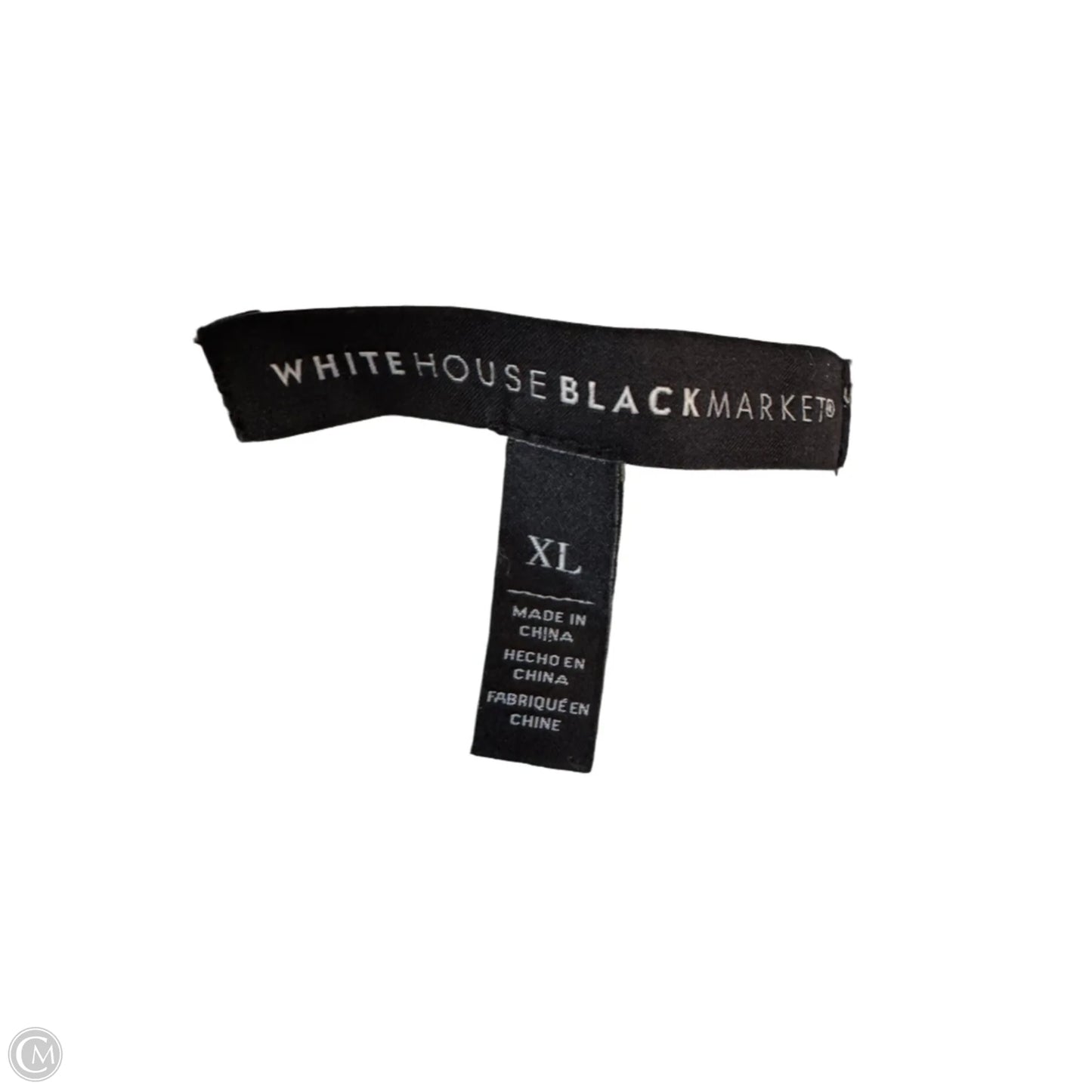 Top Long Sleeve By White House Black Market In Grey & White, Size: Xl
