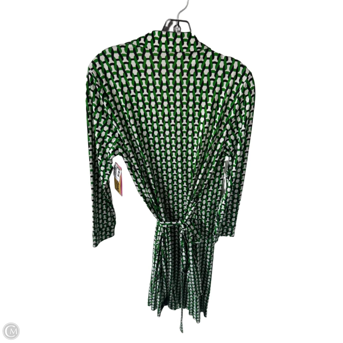 Dress Designer By Diane Von Furstenberg In Green & White, Size: L