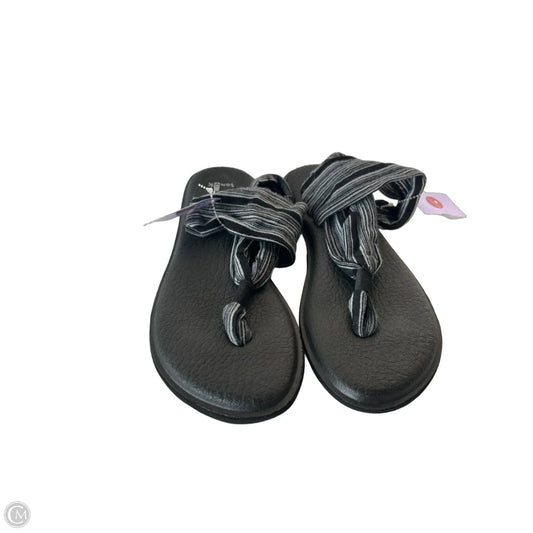 Sandals Flip Flops By Sanuk In Black, Size: 8