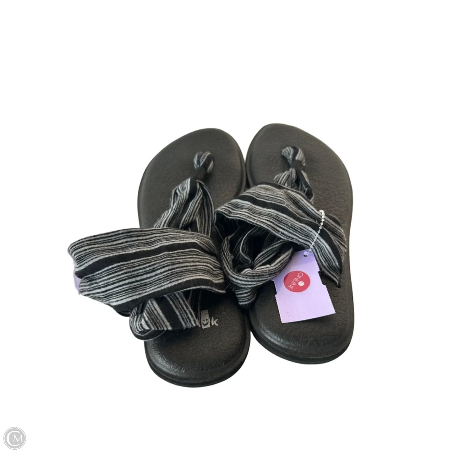 Sandals Flip Flops By Sanuk In Black, Size: 8