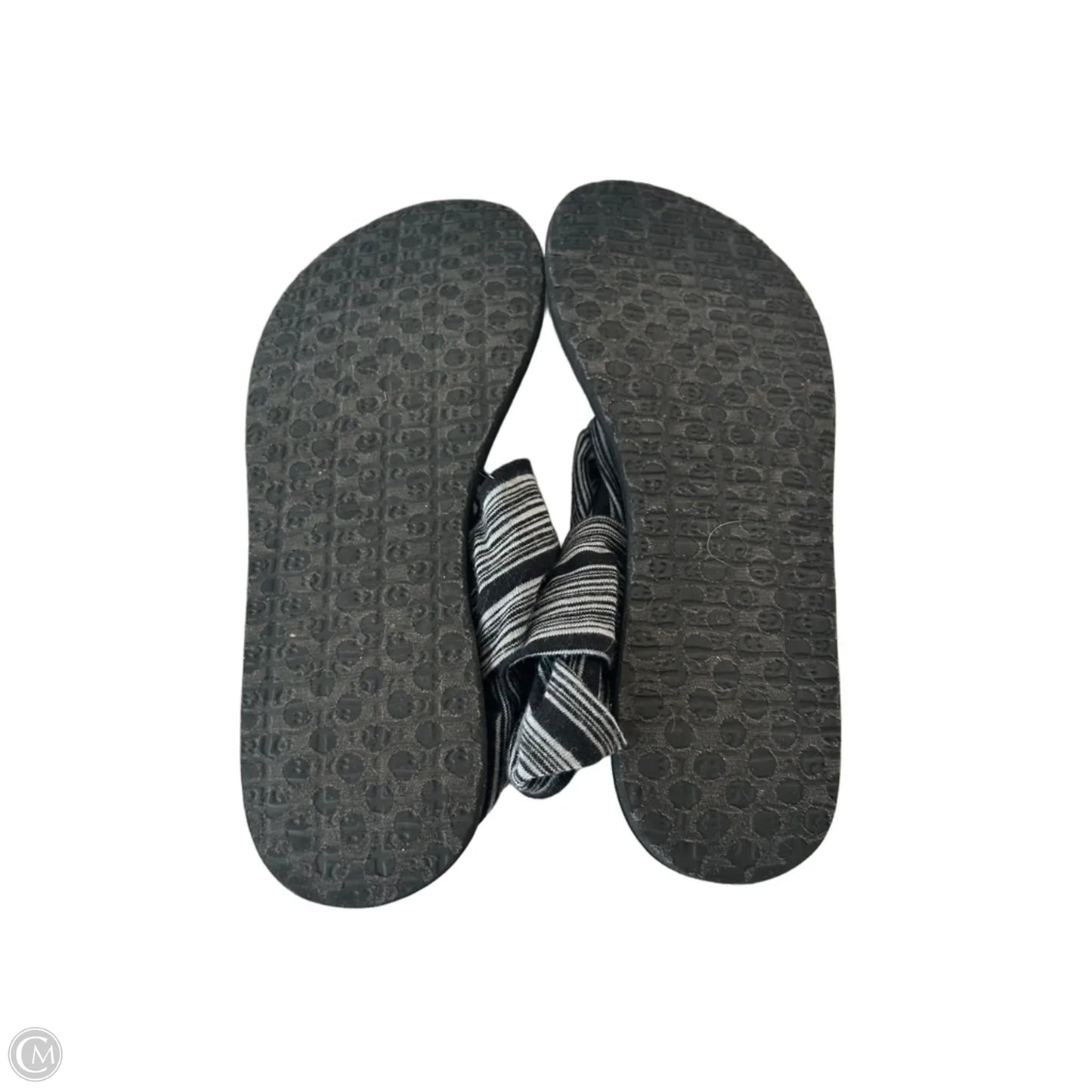 Sandals Flip Flops By Sanuk In Black, Size: 8