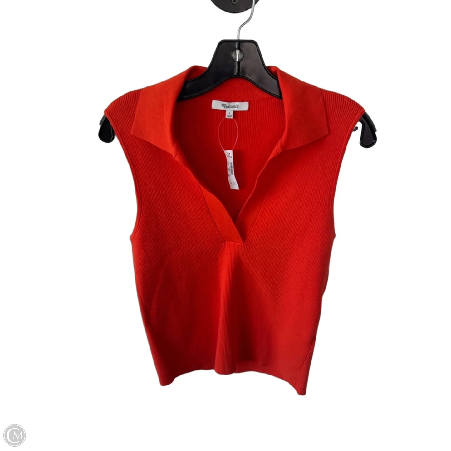 Vest Sweater By Madewell In Orange, Size: L