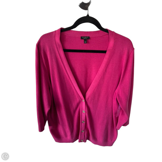 Sweater Cardigan By Talbots In Pink, Size: 2x