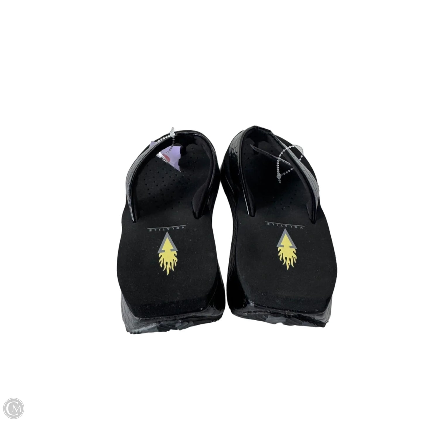 Sandals Flip Flops By Volatile In Black, Size: 6