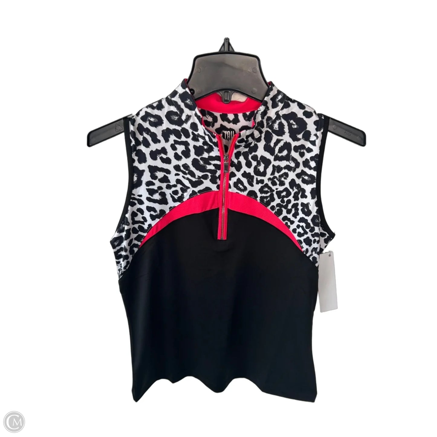 Athletic Tank Top By Tail In Black & White, Size: S