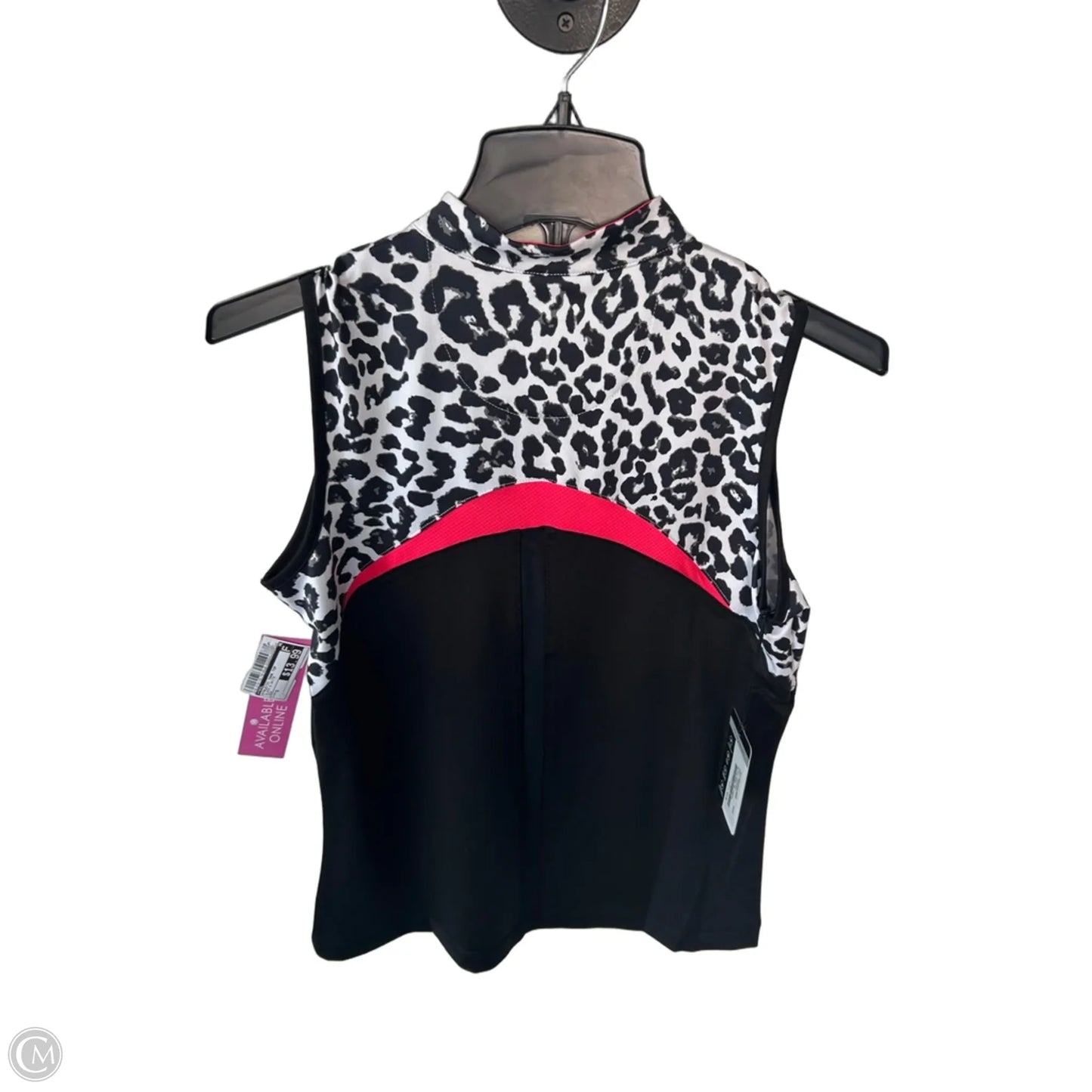 Athletic Tank Top By Tail In Black & White, Size: S