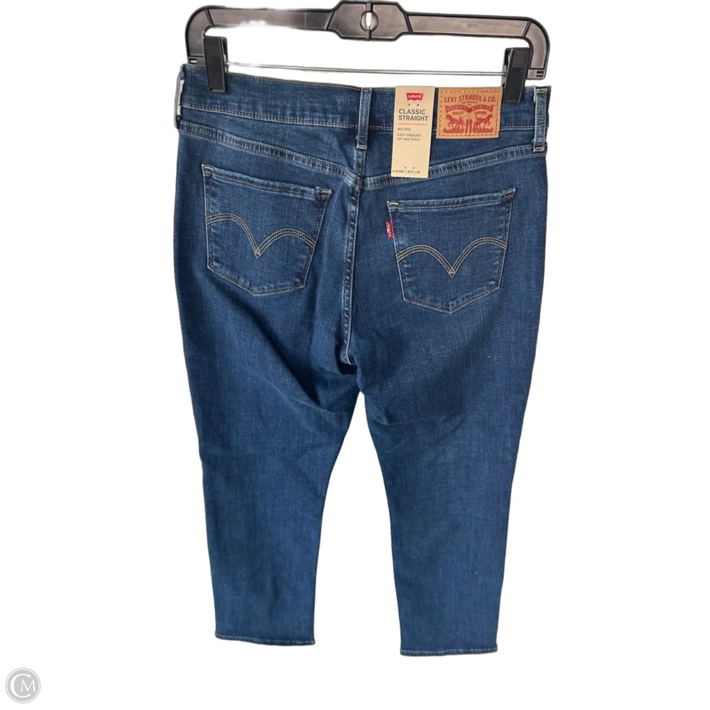 Jeans Straight By Levis In Blue Denim, Size: 4