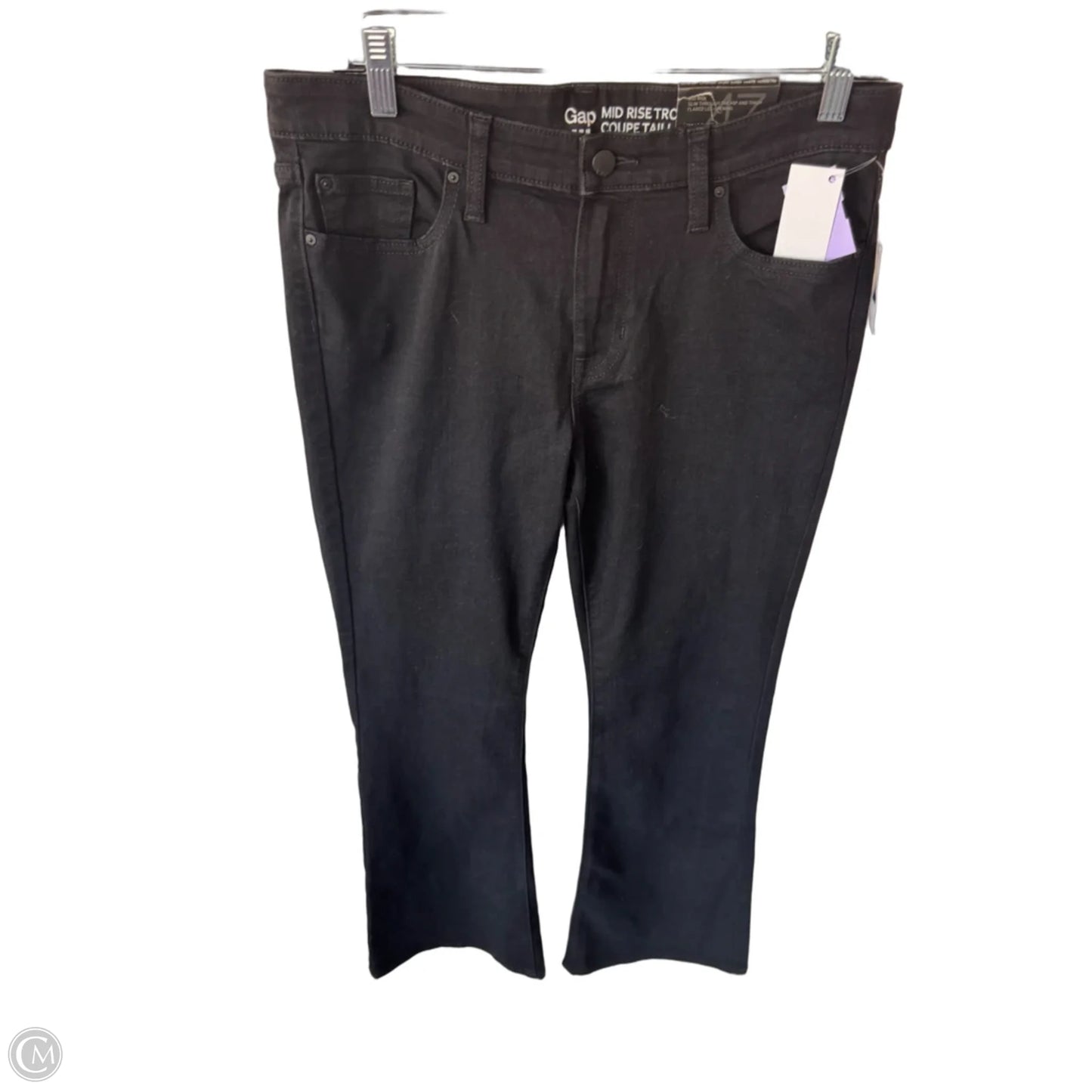 Jeans Flared By Gap In Black Denim, Size: 10