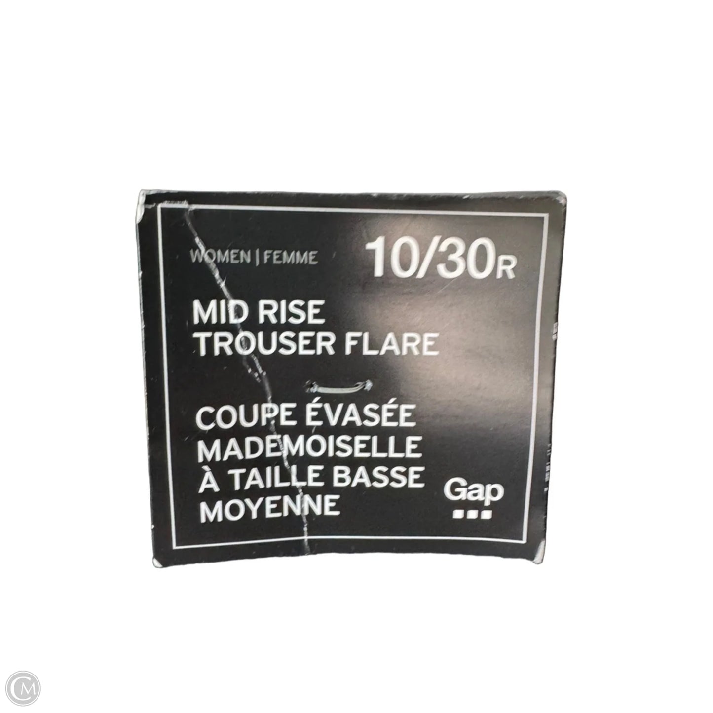 Jeans Flared By Gap In Black Denim, Size: 10