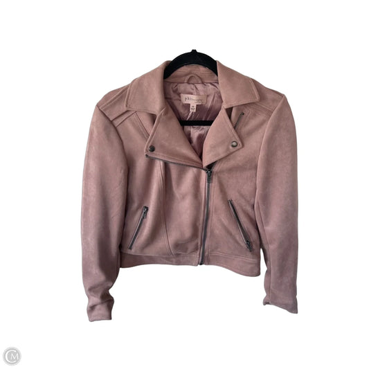 Jacket Moto By Philosophy In Pink, Size: Xs