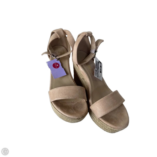 Sandals Heels Wedge By Dream Pairs In Tan, Size: 6.5