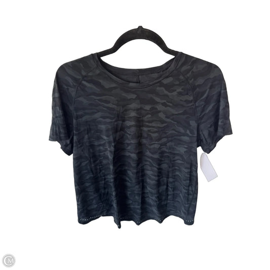 Athletic Top Short Sleeve By Lululemon In Black, Size: S
