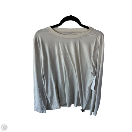Athletic Top Long Sleeve Crewneck By Lululemon In Cream, Size: M