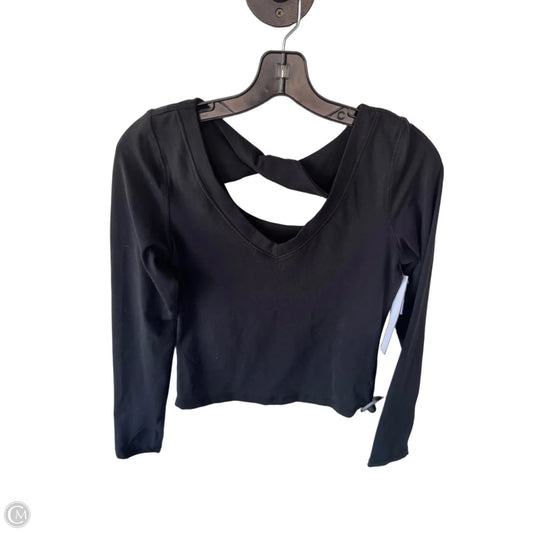 Athletic Top Long Sleeve Crewneck By Athleta In Black, Size: M