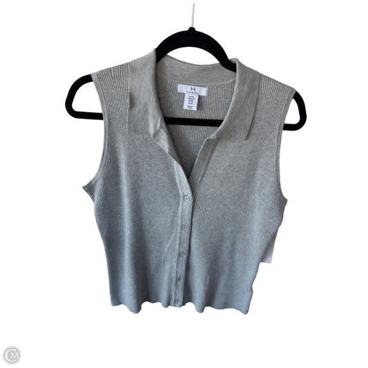 Vest Sweater By H For Halston In Grey, Size: Xl