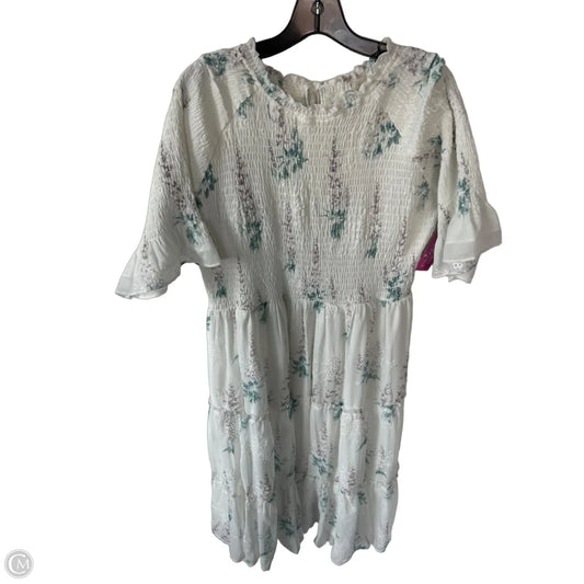 Dress Casual Maxi By Clothes Mentor In Green & White, Size: 1x