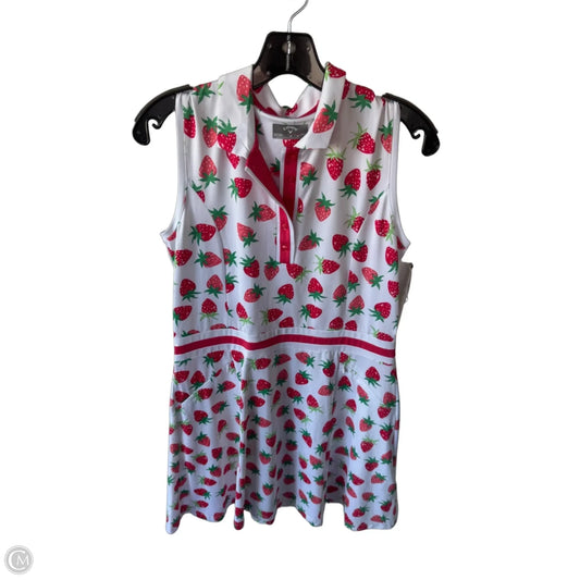 Athletic Dress By Callaway In Pink & White, Size: M