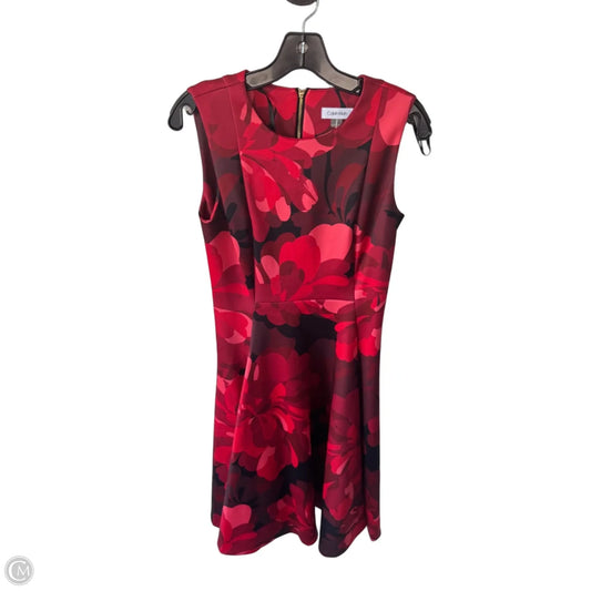 Dress Party Midi By Calvin Klein In Red, Size: S