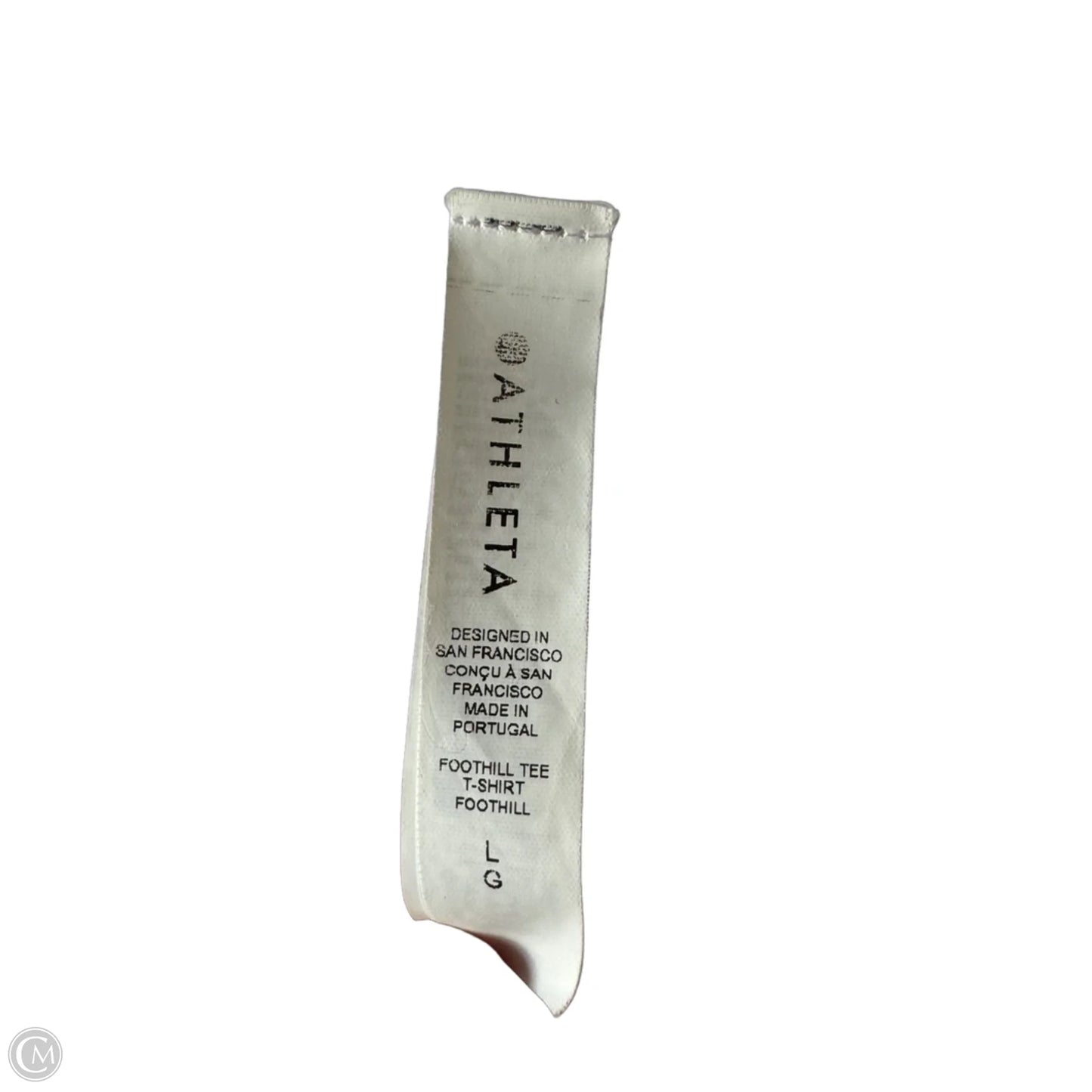 Athletic Top Short Sleeve By Athleta In White, Size: L