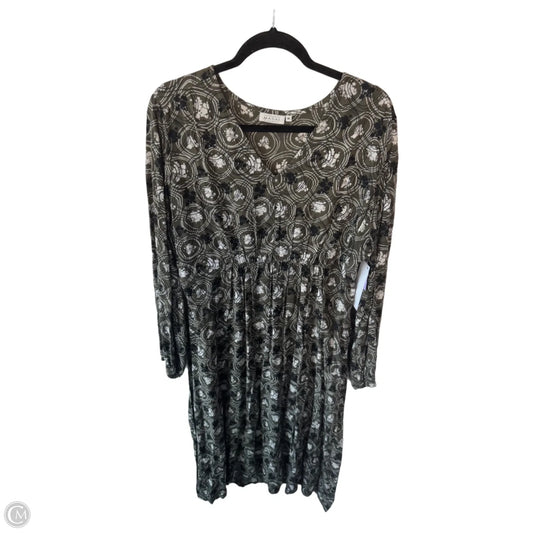 Dress Casual Midi By Cmc In Green & White, Size: M