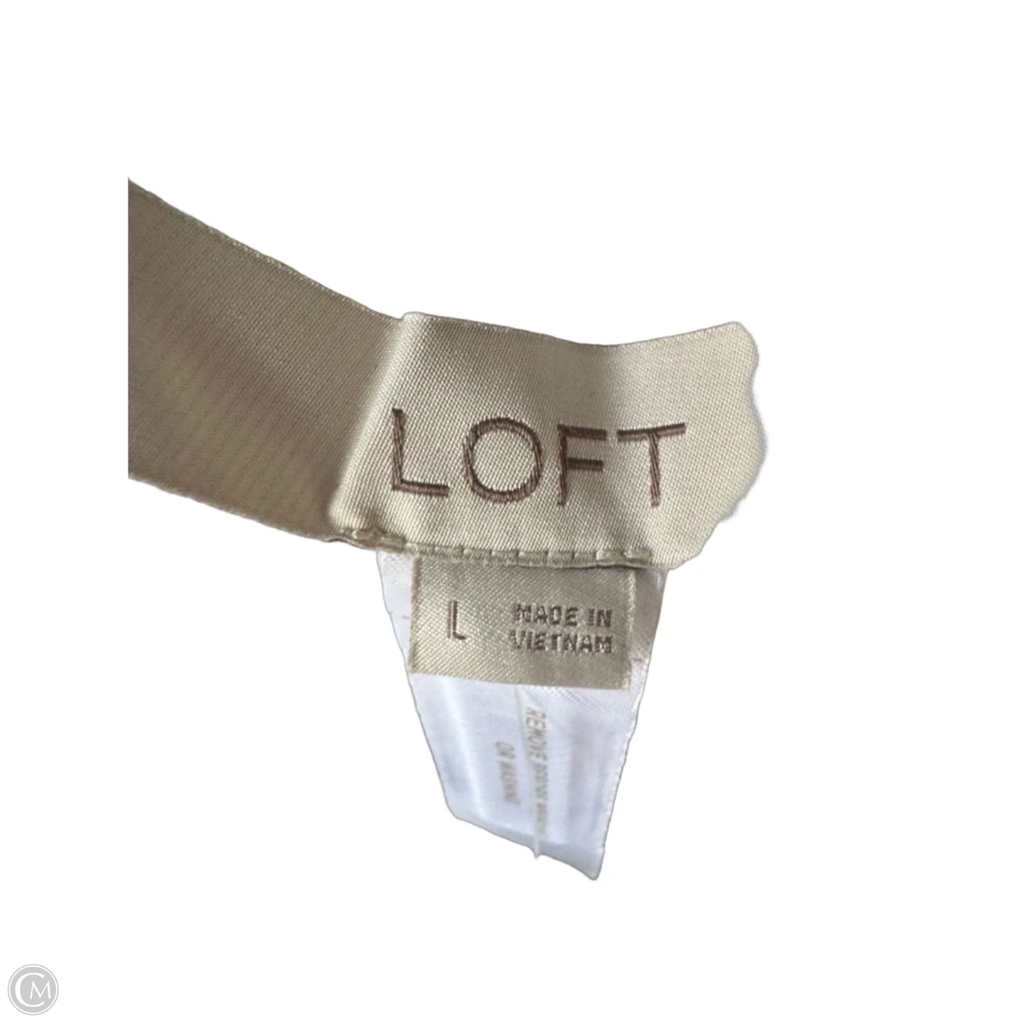 Sweater Cardigan By Loft In Grey & White, Size: L