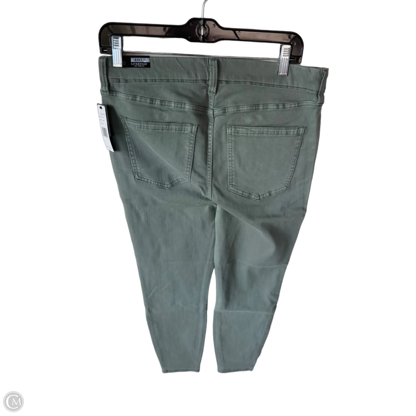 Jeans Skinny By Liverpool In Green Denim, Size: 10