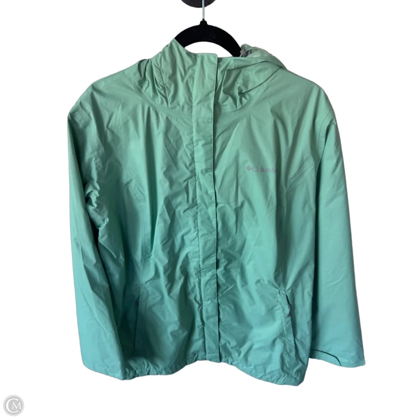 Coat Raincoat By Columbia In Green, Size: 1x