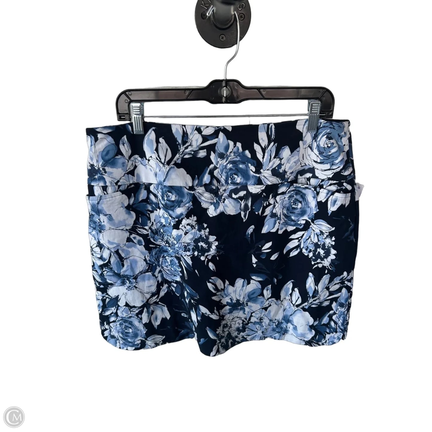 Skort By Sc & Co In Blue & White, Size: 16